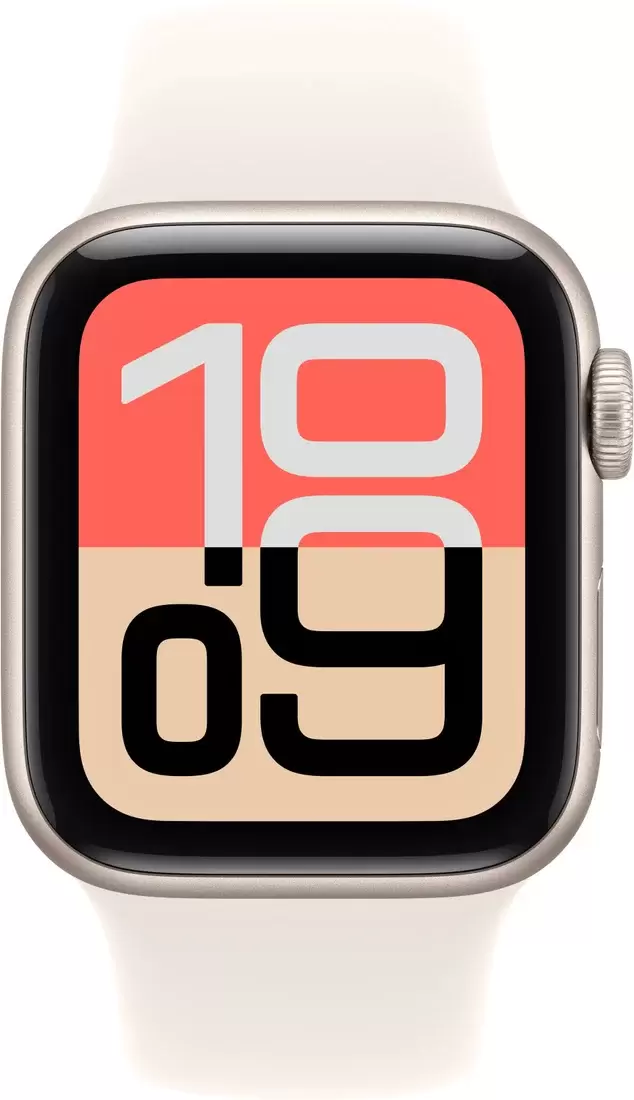 Умные часы Apple Watch SE 3 40 мм (алюминиевый корпус, звездный свет/звездный свет, спортивный силиконовый ремешок S/M) — изображение 2