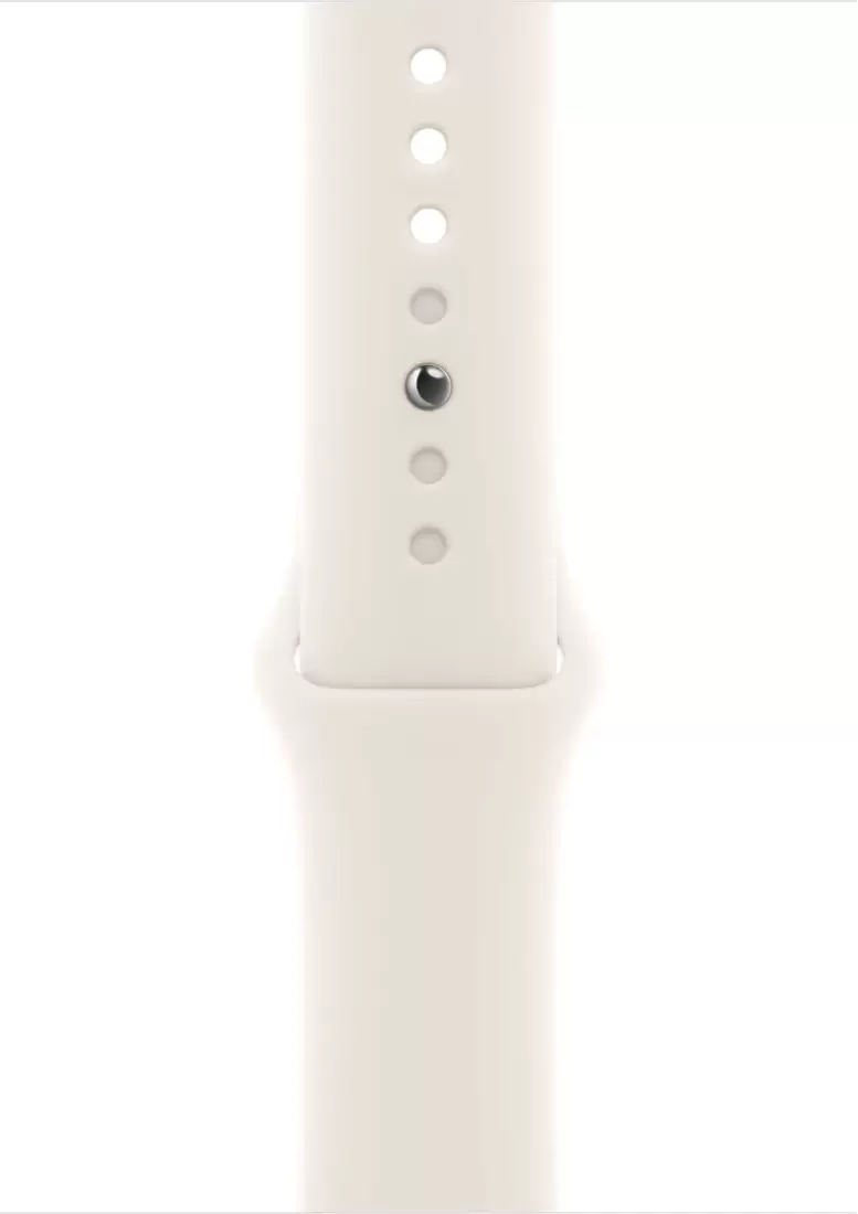 Умные часы Apple Watch SE 3 LTE 44 мм (алюминиевый корпус, звездный свет/звездный свет, спортивный силиконовый ремешок M/L) — изображение 3