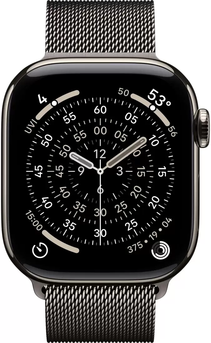 Умные часы Apple Watch Series 11 LTE 42 мм (титановый корпус, природный/сланец, миланская петля) — изображение 2