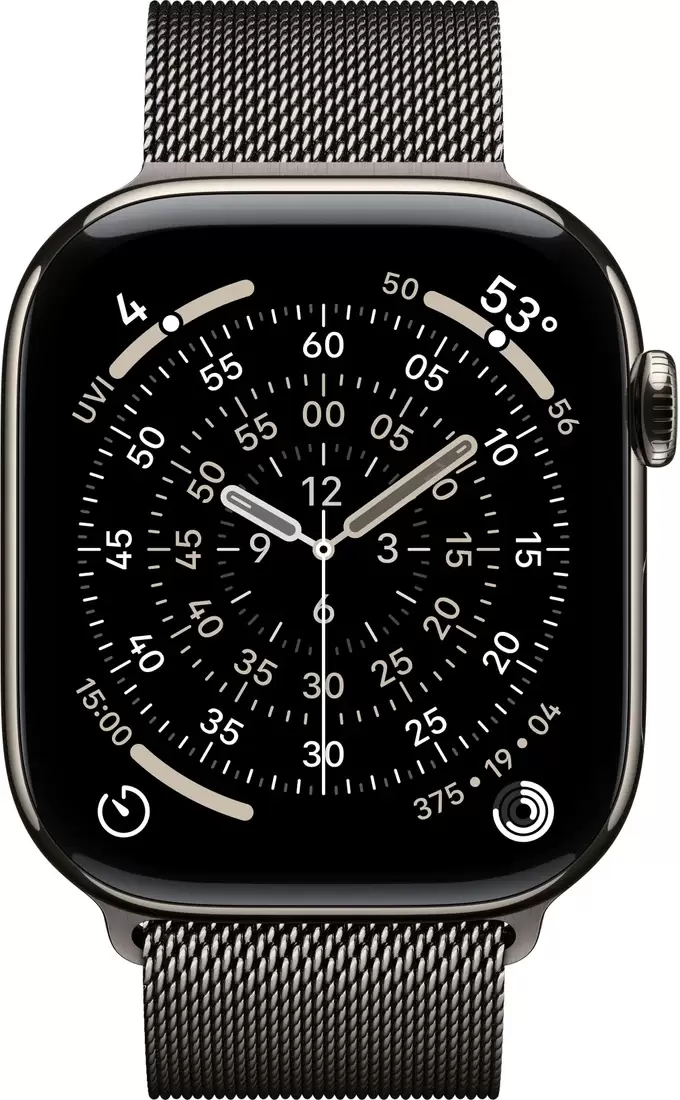 Умные часы Apple Watch Series 11 LTE 46 мм (титановый корпус, природный/сланец, миланская петля) — изображение 2
