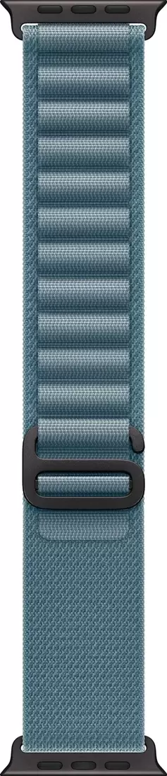 Умные часы Apple Watch Ultra 3 LTE 49 мм (титановый корпус, черный/голубой, текстильный ремешок размера S) — изображение 3