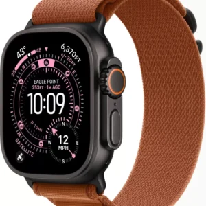 Умные часы Apple Watch Ultra 3 LTE 49 мм (титановый корпус, черный/терракота, текстильный ремешок размера S)