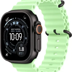 Умные часы Apple Watch Ultra 3 LTE 49 мм (титановый корпус, черный/салатовый, ремешок из эластомера)
