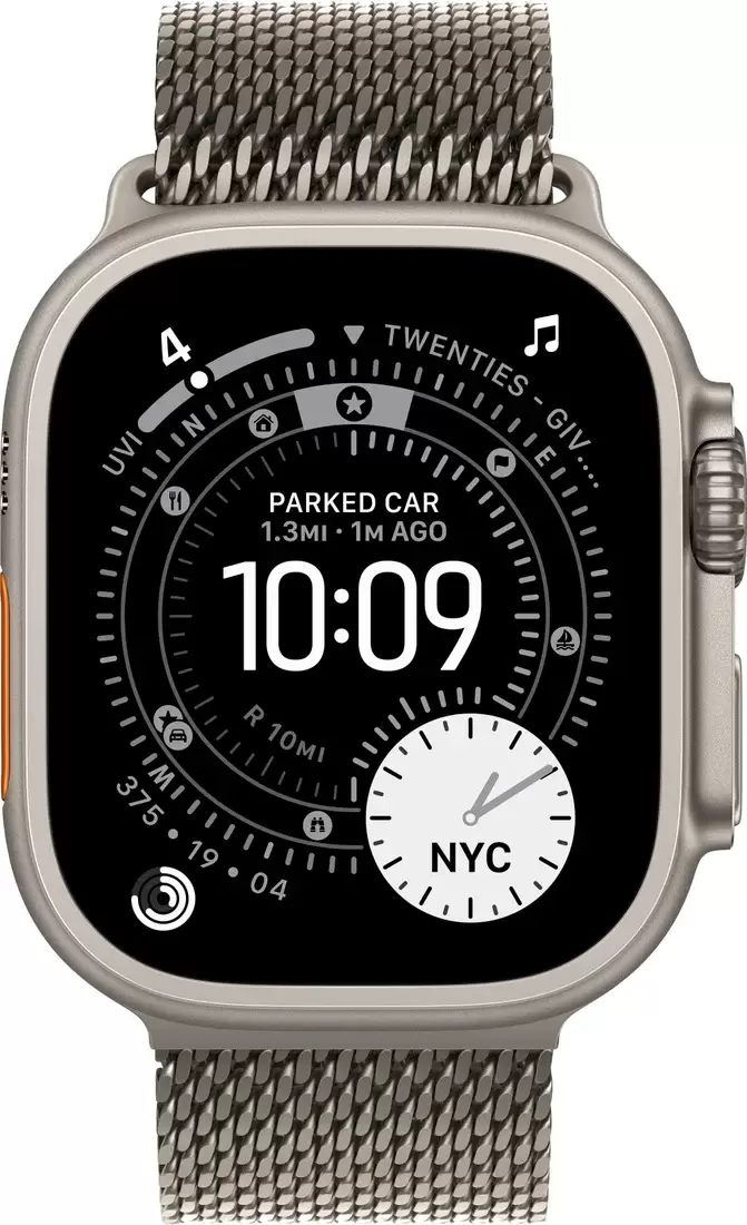 Умные часы Apple Watch Ultra 3 LTE 49 мм (титановый корпус, природный/природный, миланская петля L) — изображение 2