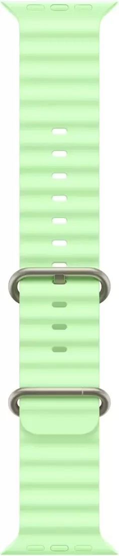 Умные часы Apple Watch Ultra 3 LTE 49 мм (титановый корпус, природный/салатовый, ремешок из эластомера) — изображение 3