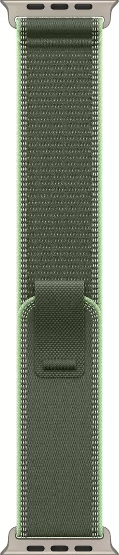 Умные часы Apple Watch Ultra 3 LTE 49 мм (титановый корпус, природный/зеленый, нейлоновый ремешок размера M/L) — изображение 3
