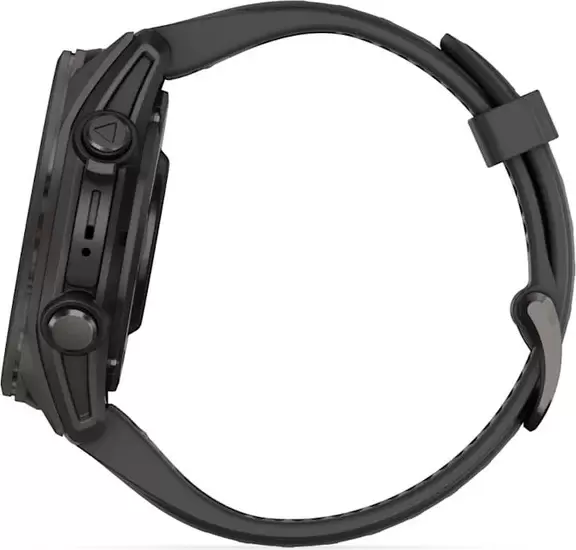 Умные часы Garmin Fenix 8 Sapphire 43мм (титановый угольно-черный DLC, пепельно-серый ремешок) — изображение 5