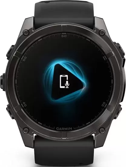 Умные часы Garmin Fenix 8 Sapphire 51мм (угольно-серый DLC, пепельно-черный силиконовый ремешок) — изображение 4
