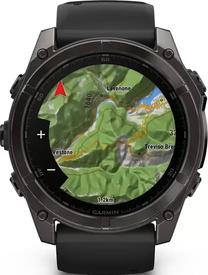 Умные часы Garmin Fenix 8 Sapphire 51мм (угольно-серый DLC, пепельно-черный силиконовый ремешок) — изображение 5