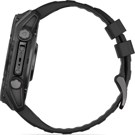 Умные часы Garmin Fenix 8 Sapphire 51мм (угольно-серый DLC, пепельно-черный силиконовый ремешок) — изображение 8