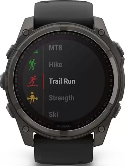 Умные часы Garmin Fenix 8 Solar, Sapphire 47мм (титановый угольно-серый DLC с черным ремешком) — изображение 6