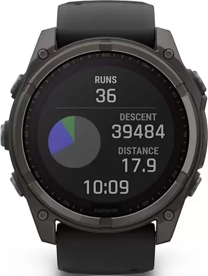 Умные часы Garmin Fenix 8 Solar, Sapphire 47мм (титановый угольно-серый DLC с черным ремешком) — изображение 8