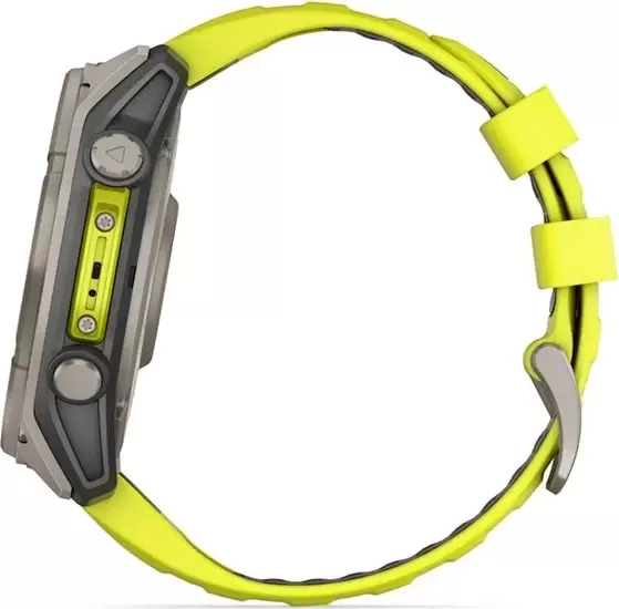 Умные часы Garmin Fenix 8 Solar, Sapphire 51мм (титановый, желтый силиконовый ремешок) — изображение 7