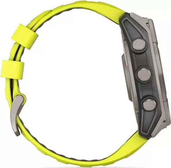 Умные часы Garmin Fenix 8 Solar, Sapphire 51мм (титановый, желтый силиконовый ремешок) — изображение 8