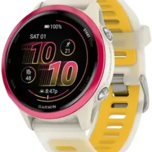 Умные часы Garmin Forerunner 570 42 мм (бежевый/розовый)