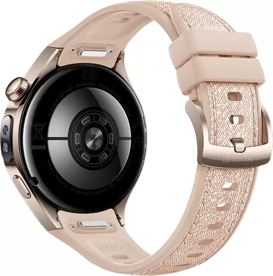 Умные часы Huawei Watch 5 42 мм (песочный, с бежевым силиконовым ремешком, международная версия) — изображение 2