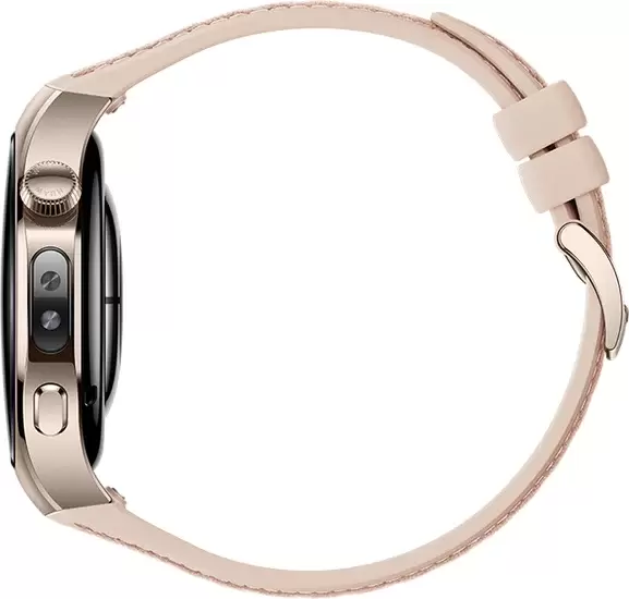 Умные часы Huawei Watch 5 42 мм (песочный, с бежевым силиконовым ремешком, международная версия) — изображение 4