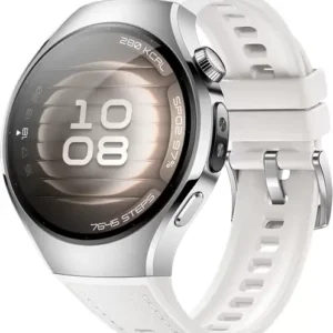 Умные часы Huawei Watch 5 42 мм (серебристый, с белым силиконовым ремешком, международная версия)