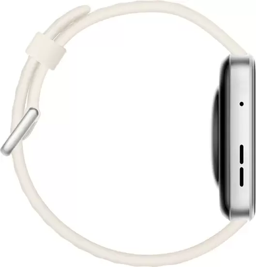 Умные часы Huawei Watch FIT 4 (серебристый, с бежевым силиконовым ремешком, международная версия) — изображение 6