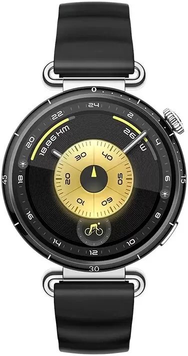 Умные часы Huawei Watch GT 6 41 мм (серебристый, с черным силиконовым ремешком, международная версия) — изображение 2