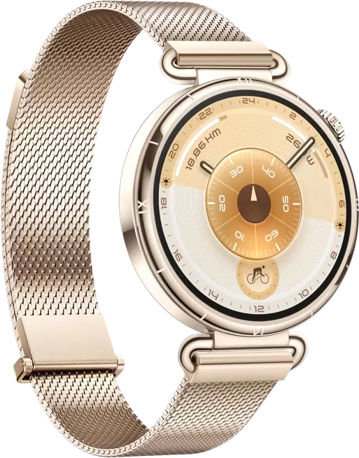 Умные часы Huawei Watch GT 6 41 мм (золотистый, с золотистым миланским браслетом, международная версия) — изображение 3