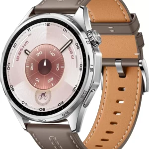 Умные часы Huawei Watch GT 6 46 мм (серебристый, с коричневым кожаным ремешком, международная версия)