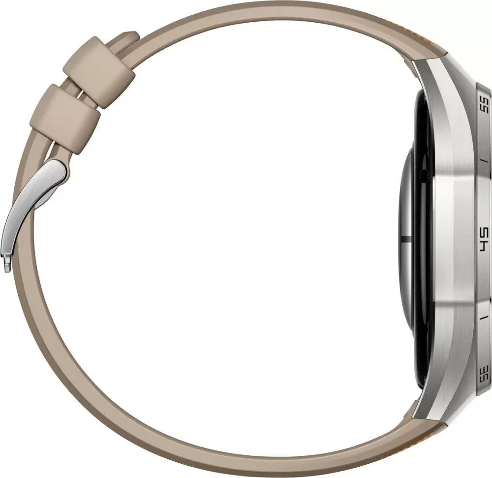 Умные часы Huawei Watch GT 6 Pro 46 мм (серебристый, с коричневым плетеным ремешком, международная версия) — изображение 4