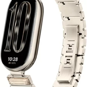Фитнес-браслет Xiaomi Smart Band 10 M2459B1 (искрящееся золото, с золотистым металлическим браслетом, международная версия)