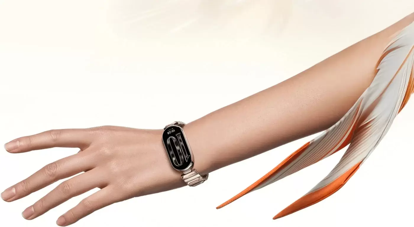 Фитнес-браслет Xiaomi Smart Band 10 M2459B1 (искрящееся золото, с золотистым металлическим браслетом, международная версия) — изображение 6